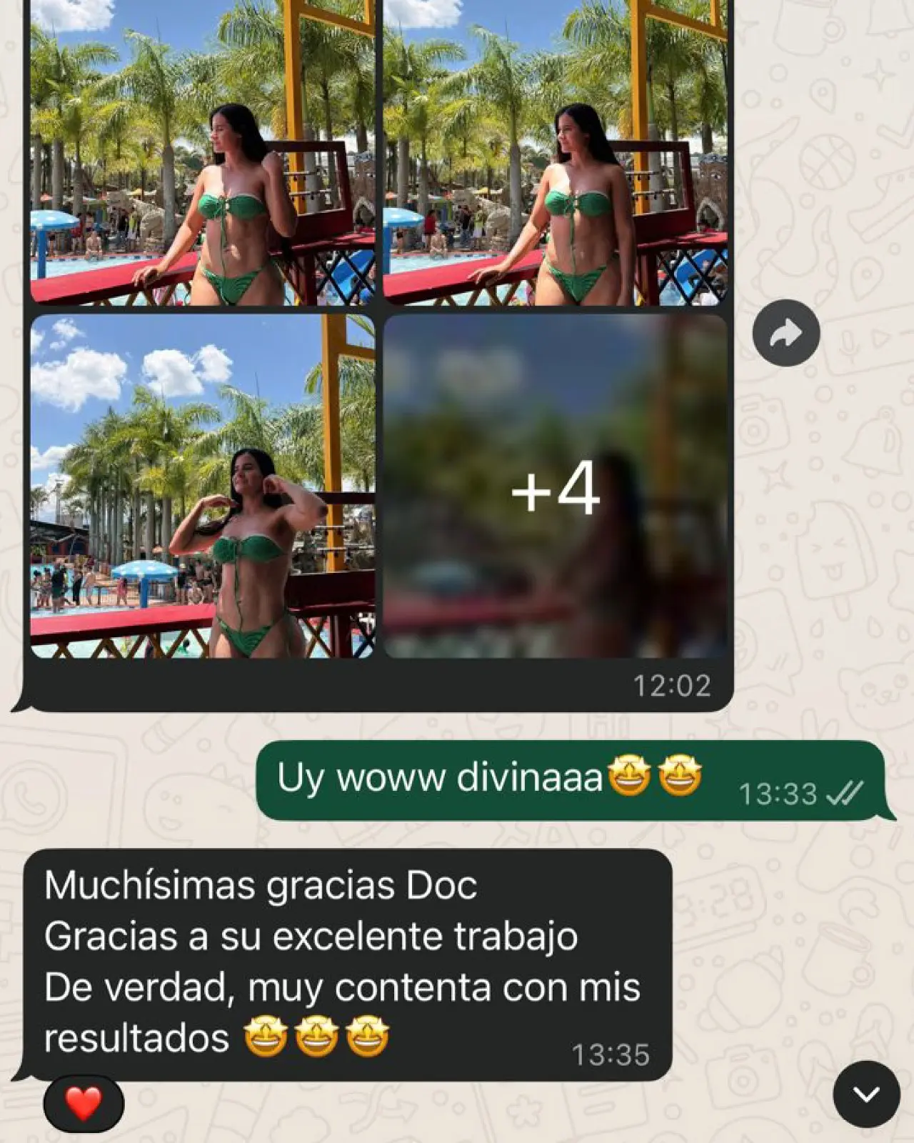 Mensaje de una paciente del Dr. Abraham Medina después de su cirugía 4