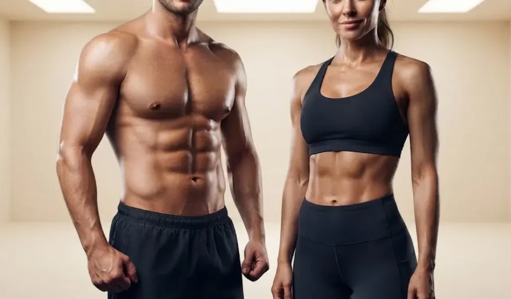 MARCACIÓN ABDOMINAL DE HOMBRE Y MUJER